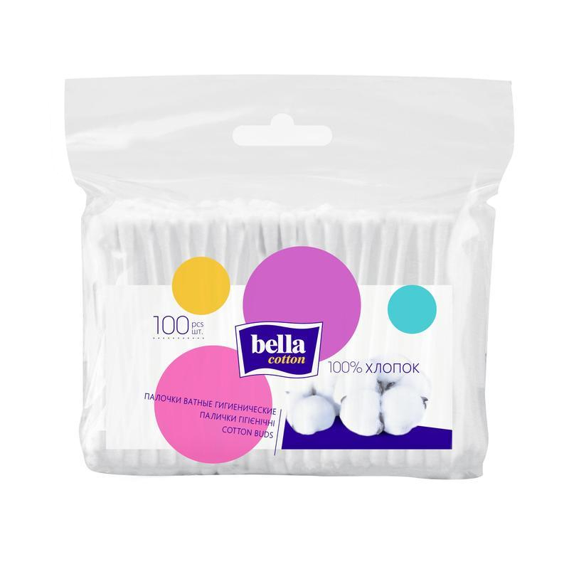 Палочки ватные Bella cotton 100шт/уп п/э пакет (BC-081-F100-002)