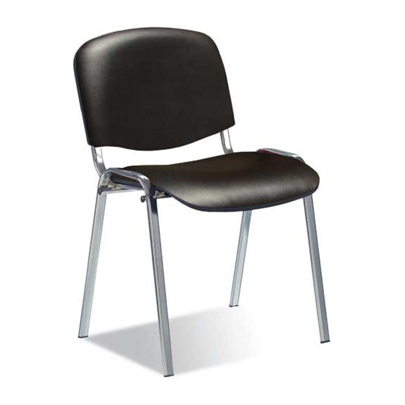 Стул UA_EChair Rio(ИЗО) хром к/з чёрный V-14/PV-1