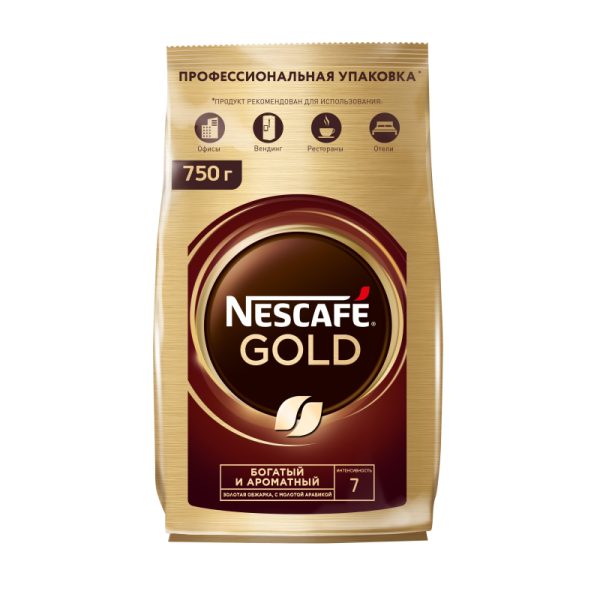 Кофе Nescafe Gold раств.субл.750г пакет