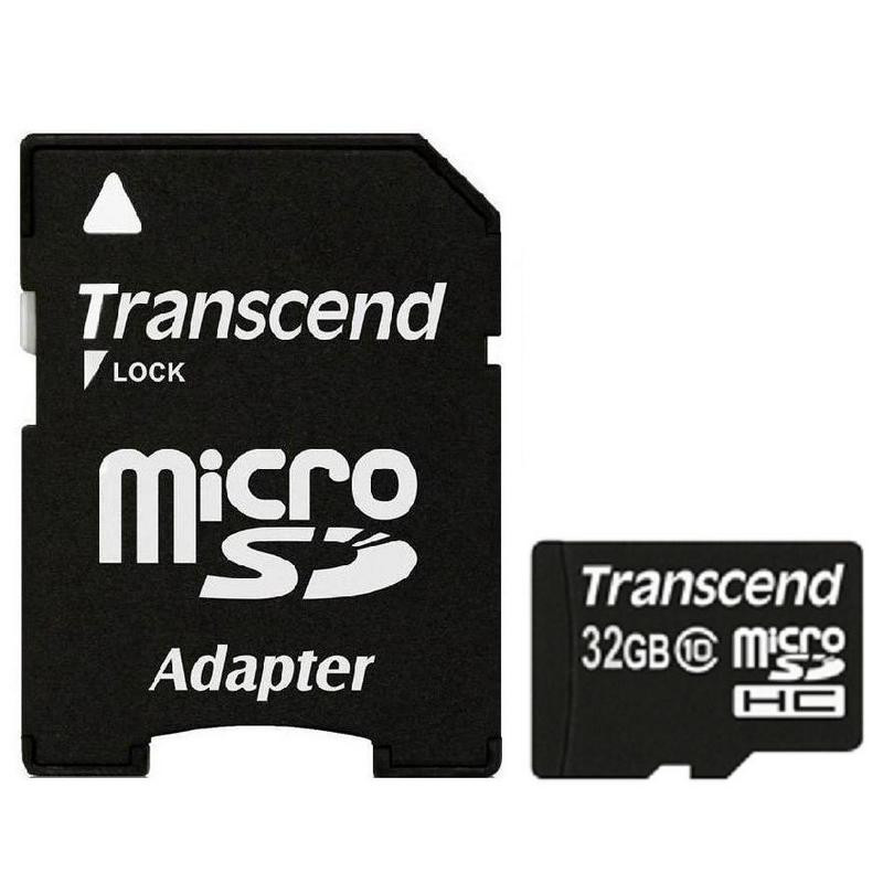 Карта памяти Transcend Premium microSDHC 32Gb UHS-I Cl10 +ад