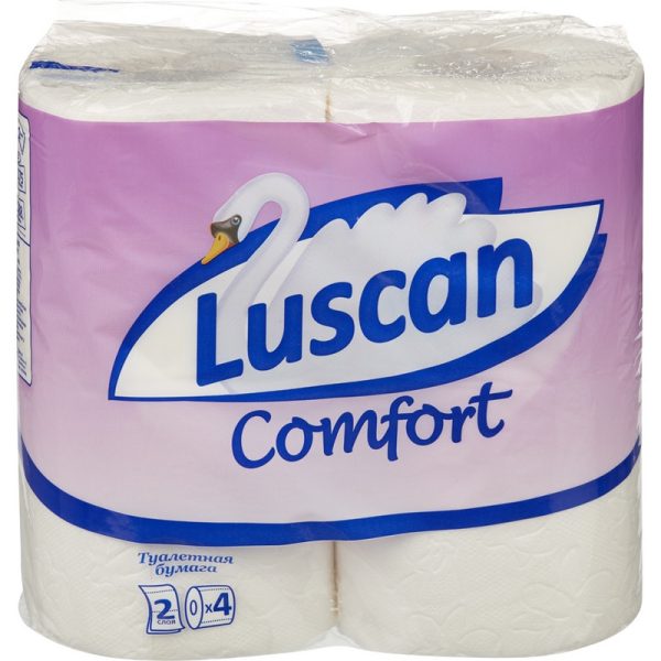 Бумага туалетная Luscan Comfort 2сл бел 100%цел втул 21