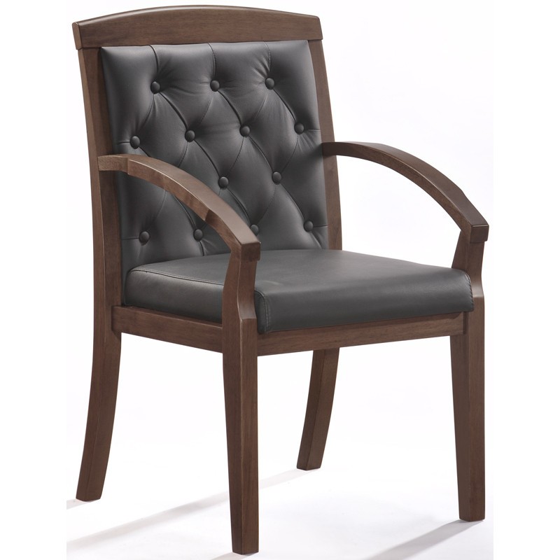 Конференц-кресло BN_Mb_Echair-422 KR рецикл.кожа черн.