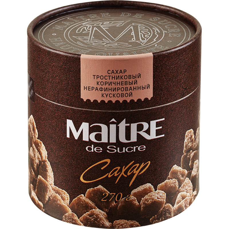 Сахар кусковой Maitre de Sucre тростниковый коричневый