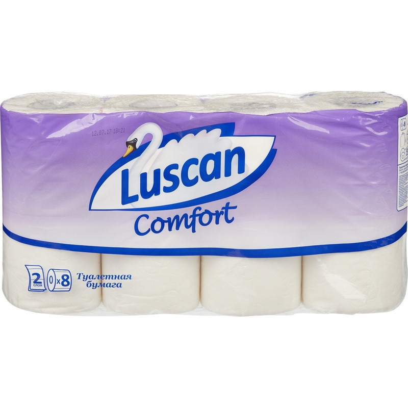 Бумага туалетная Luscan Comfort 2сл бел 100%цел втул 21