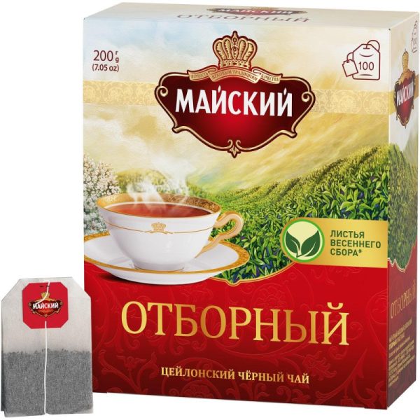 Чай Майский черный Отборный 100пакx2г 724403