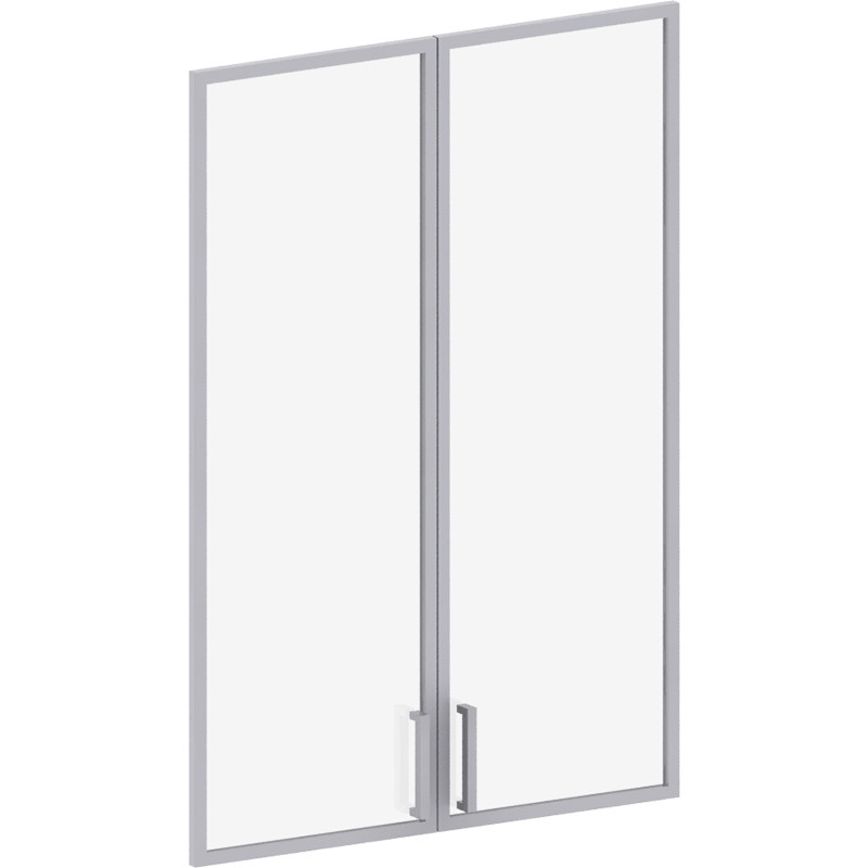 Комплект дверей Д_САТУРН-Д средние стекло/металлическая рама (800