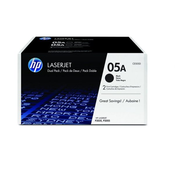 Картридж лазерный HP 05A CE505D чер. для LJ P2035/P2055 (2шт/уп)