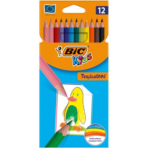 Карандаши цветные 12цв 6-гран Bic Tropicolors 832566