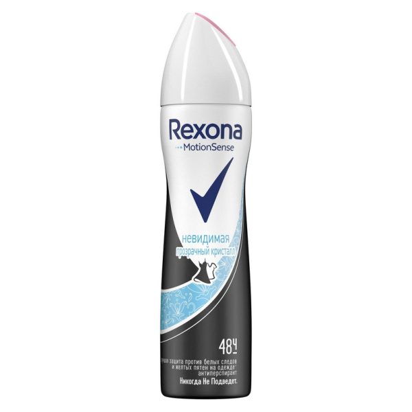 Дезодорант-антиперспирант Rexona аэрозоль Прозрачный кристалл 150 мл