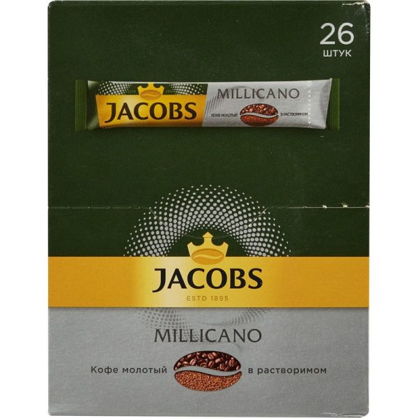 Кофе JACOBS MILLICANO растворимый 26штx1