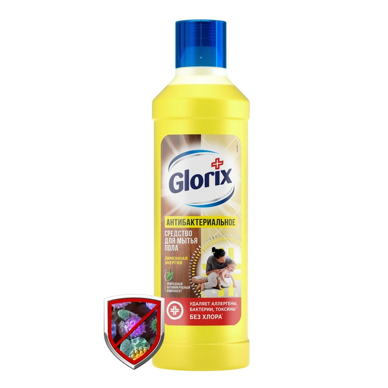 Средство для мытья пола GLORIX Лимонная энергия 1л