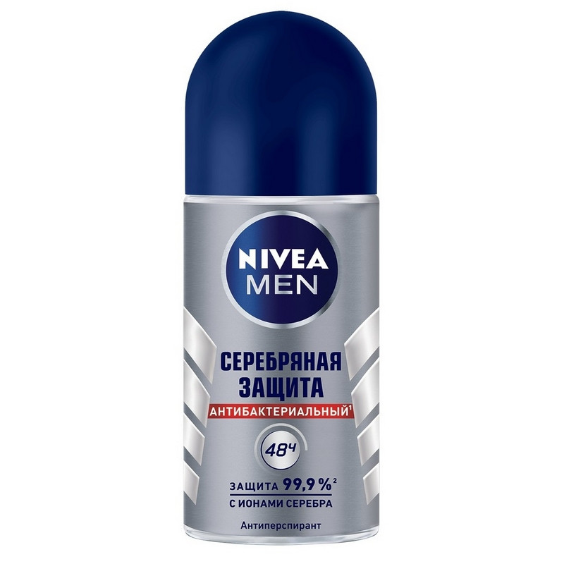 Дезодорант-антиперспирант NIVEA Серебряная защита ролл муж 50 г