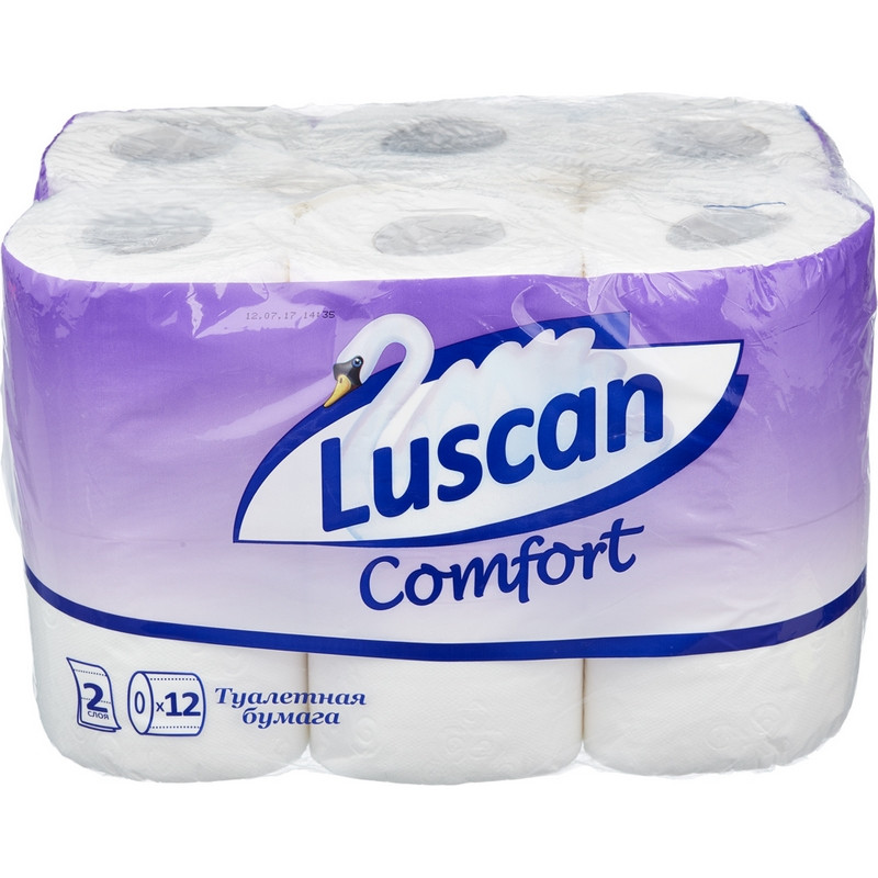 Бумага туалетная Luscan Comfort 2сл бел 100%цел втул 21