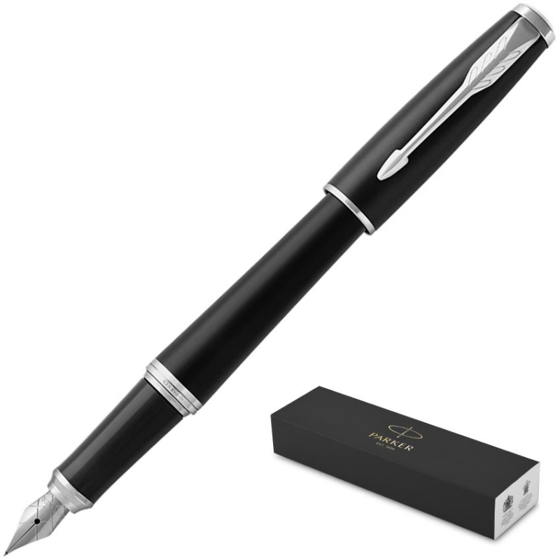 Ручка перьевая PARKER URBAN MATT BLACK CT 1 синий картр 0