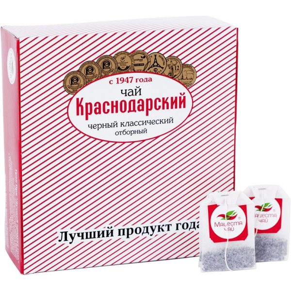 Чай Краснодарский с 1947г черный классический отборный 100 пак х 1