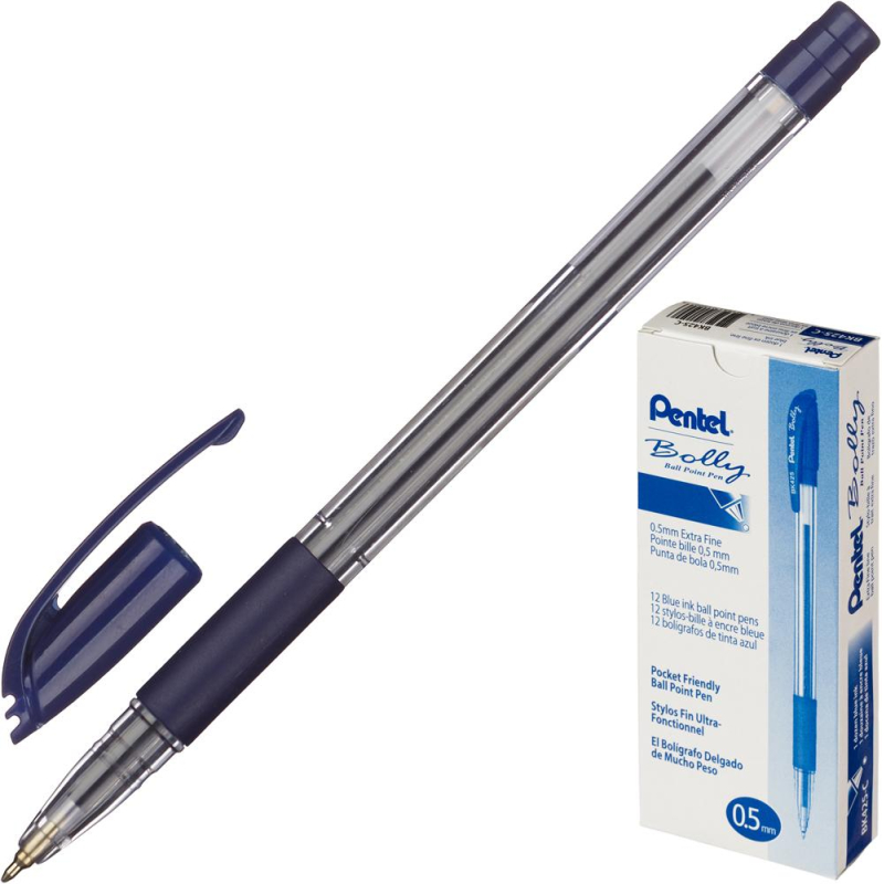 Ручка шариковая неавтоматическая PENTEL Bolly BK425-C резин.манжет