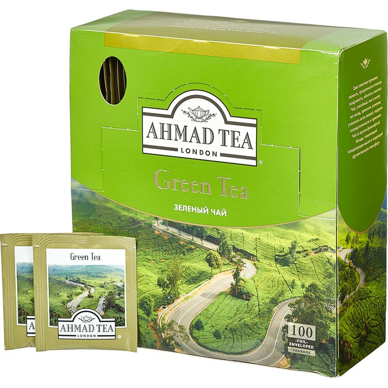 Чай Ahmad Green Tea зеленый 100пак/уп 478