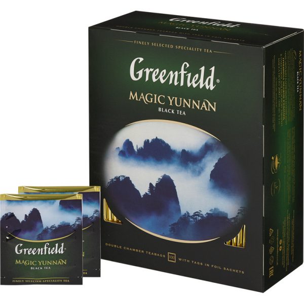 Чай Greenfield Magic Yunnan черн.фольгир 100 пак/уп