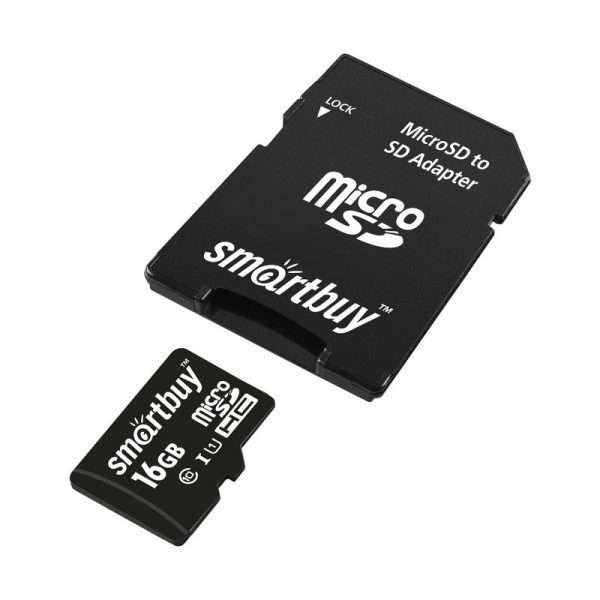 Карта памяти SmartBuy microSDHC 16Gb UHS-I Cl10 +ад