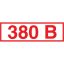 Знак безопасности Z06 Указатель напряжения 380В (пленка 100х50) уп.10шт